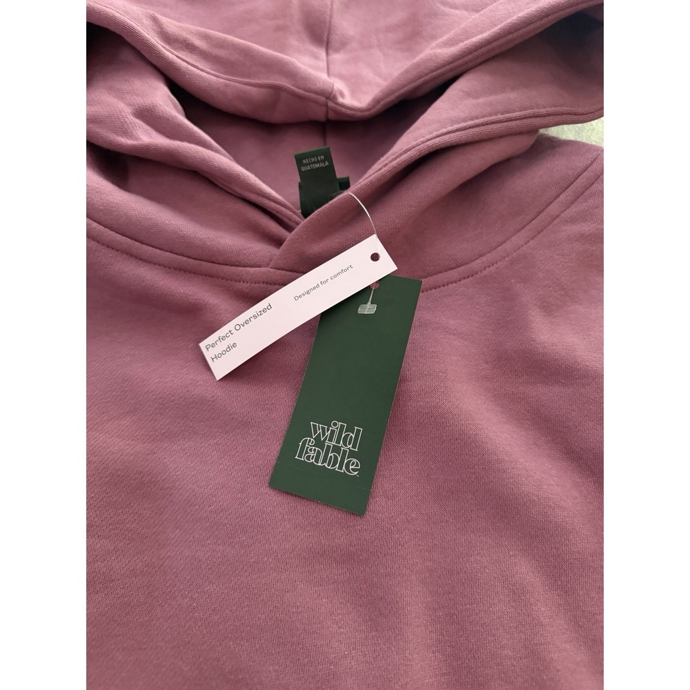 Women's Wild Fable Pink Mauve Comfy Club Oversized Hoodie Size Small NWT - Picture 5 of 6
